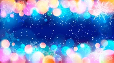 Snowflakes and specks of light Stock Illustration