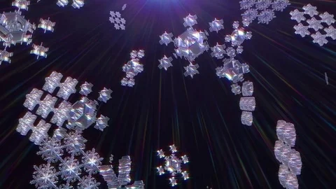 Snowflakes animation abstract background Stock Footage 83227031