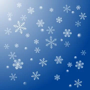 Snowflakes are falling Stock Illustration