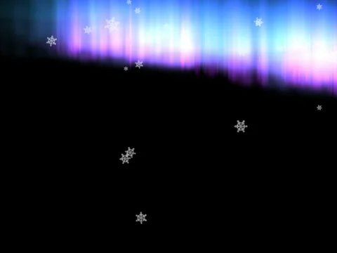 Snowflakes with Aurora Effects Video stock 56058874
