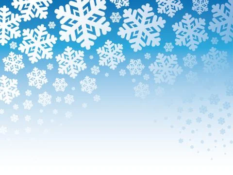 Snowflakes background, blue Stock Illustration