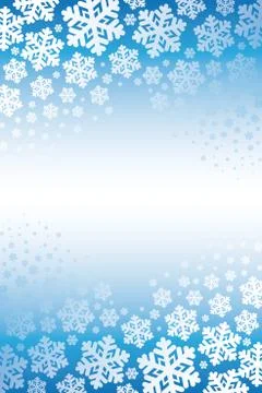 Snowflakes background, blue Stock Illustration