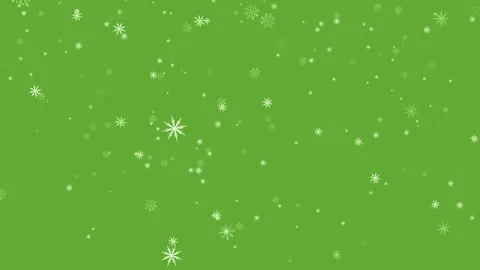Snowflakes background green Video stock 83482174