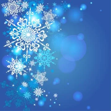 Snowflakes background Stock Illustration