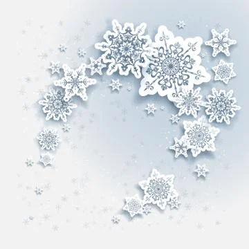 Snowflakes background Stock Illustration