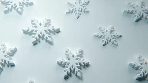 Snowflakes Background Loop in a 3D animation Stock Footage 251141876