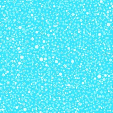 Snowflakes background. Seamless pattern. 5 forms, effect of space. White elem Stock Illustration