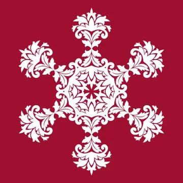 Snowflakes background. Snowflakes pattern. Snowflake ornamental pattern Stock Illustration