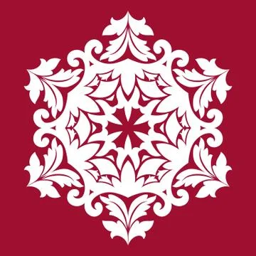 Snowflakes background. Snowflakes pattern. Snowflake ornamental pattern Stock Illustration