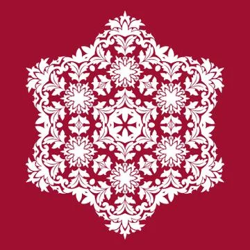 Snowflakes background. Snowflakes pattern. Snowflake ornamental pattern Stock Illustration