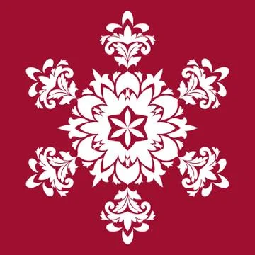 Snowflakes background. Snowflakes pattern. Snowflake ornamental pattern Stock Illustration