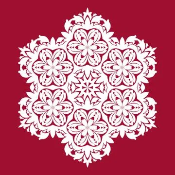 Snowflakes background. Snowflakes pattern. Snowflake ornamental pattern Stock Illustration