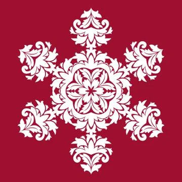 Snowflakes background. Snowflakes pattern. Snowflake ornamental pattern Stock Illustration