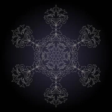 Snowflakes background. Snowflakes pattern. Snowflake ornamental pattern Stock Illustration