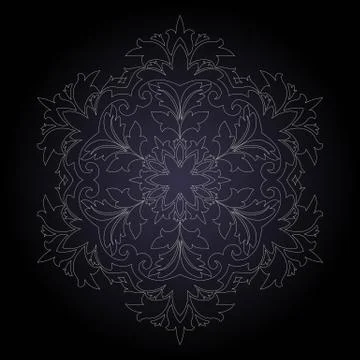 Snowflakes background. Snowflakes pattern. Snowflake ornamental pattern Stock Illustration