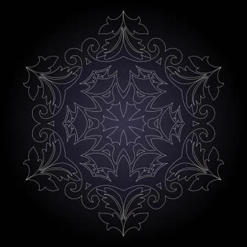 Snowflakes background. Snowflakes pattern. Snowflake ornamental pattern Stock Illustration