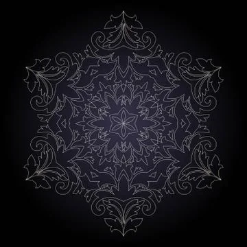 Snowflakes background. Snowflakes pattern. Snowflake ornamental pattern Stock Illustration