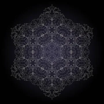 Snowflakes background. Snowflakes pattern. Snowflake ornamental pattern Stock Illustration