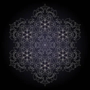 Snowflakes background. Snowflakes pattern. Snowflake ornamental pattern Stock Illustration