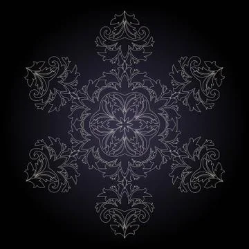 Snowflakes background. Snowflakes pattern. Snowflake ornamental pattern Stock Illustration