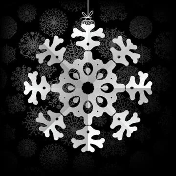 Snowflakes background with space for text.  + EPS8 Stock Illustration