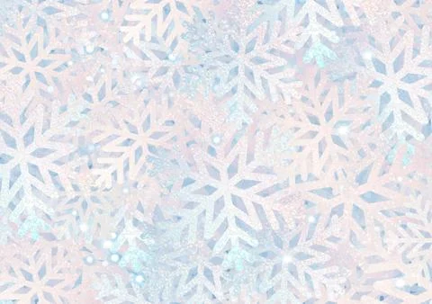 Snowflakes background, winter background, white blue colors Stock Illustration