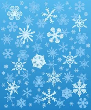 Snowflakes background winter Stock Illustration