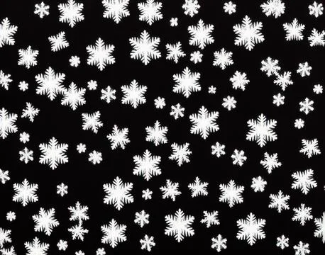Snowflakes on a black background. Stock Illustration