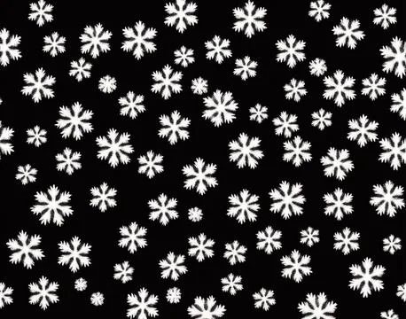 Snowflakes on a black background. Stock Illustration