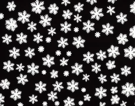 Snowflakes on a black background. Stock Illustration