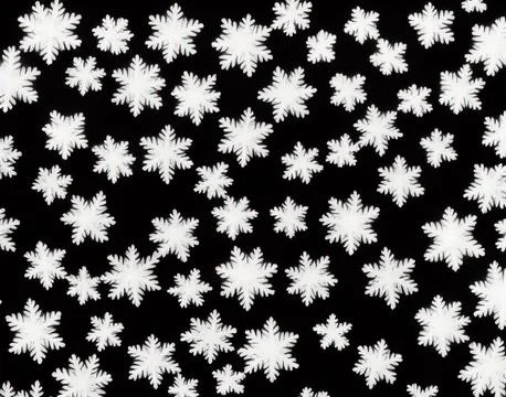 Snowflakes on a black background. Stock Illustration