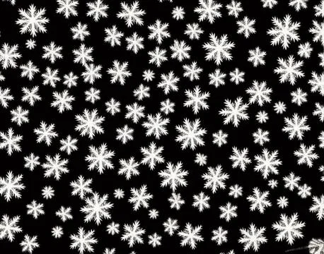 Snowflakes on a black background. Stock Illustration