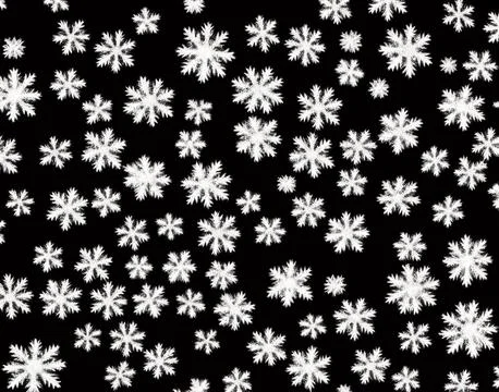 Snowflakes on a black background. Stock Illustration