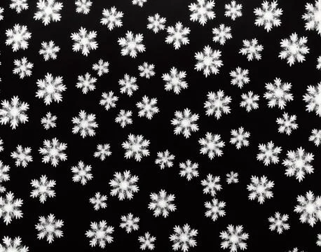 Snowflakes on a black background. Stock Illustration
