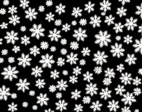 Snowflakes on a black background. Stock Illustration