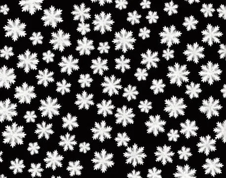 Snowflakes on a black background. Stock Illustration