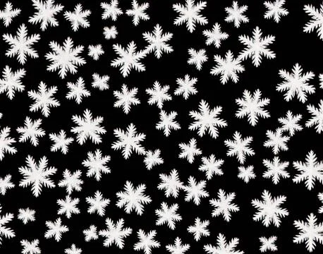 Snowflakes on a black background. Stock Illustration