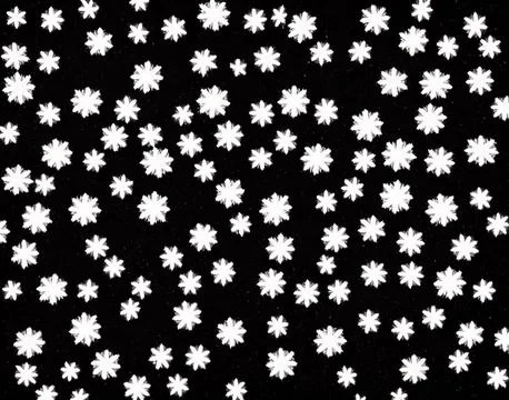 Snowflakes on a black background. Stock Illustration