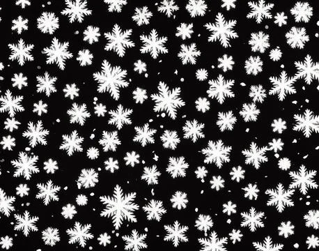 Snowflakes on a black background. Stock Illustration