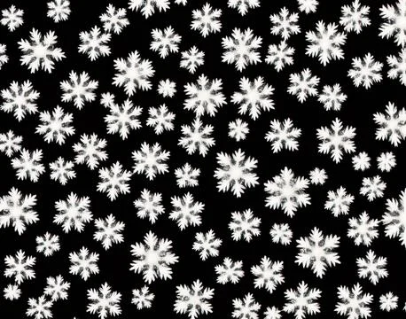 Snowflakes on a black background. Stock Illustration