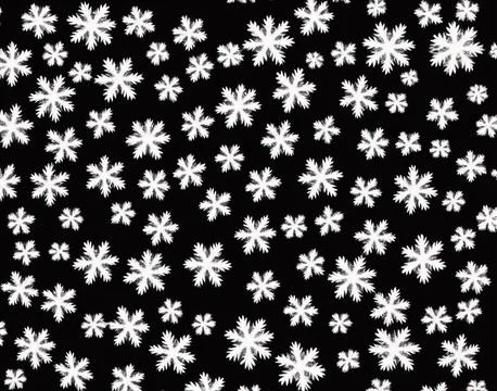 Snowflakes on a black background. Stock Illustration