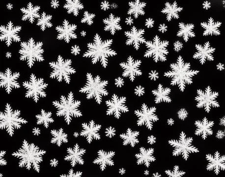 Snowflakes on a black background. Stock Illustration