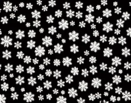 Snowflakes on a black background. Stock Illustration
