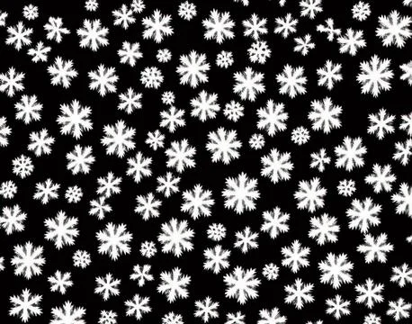 Snowflakes on a black background. Stock Illustration
