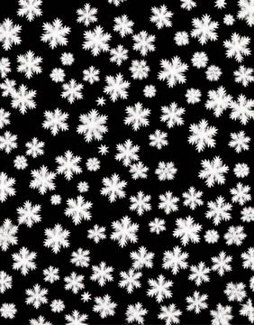 Snowflakes on a black background. Stock Illustration