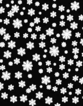 Snowflakes on a black background. Stock Illustration