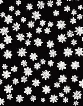 Snowflakes on a black background. Stock Illustration