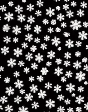 Snowflakes on a black background. Stock Illustration