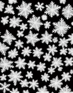Snowflakes on a black background. Stock Illustration