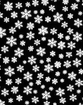 Snowflakes on a black background. Stock Illustration